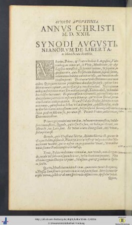 Annus Christi M.D.XXII.
