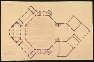 Apollotheater, Düsseldorf Umbau: Grundriss 1:100