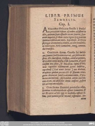Liber Primus Samuelis. Cap. I.