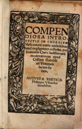 Compendiosa Introductio ad choralem musicam