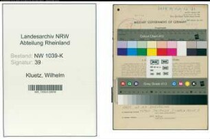 Entnazifizierung Wilhelm Kluetz , geb. 31.05.1900 (Angestellter)