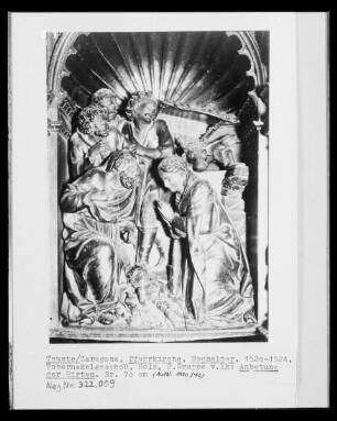 Tabernakelgeschoss: Anbetung der Hirten