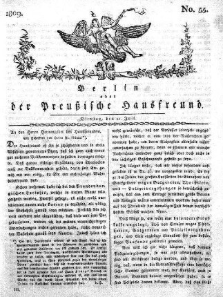 No. 55., 11. Juli 1809