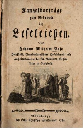 Kanzelvorträge zum Gebrauch bey Leseleichen