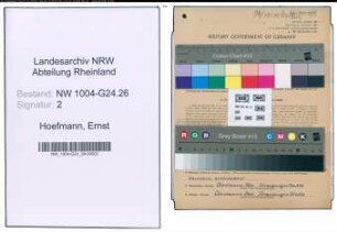 Entnazifizierung Ernst Hoefmann , geb. 12.12.1901 (Versandleiter)