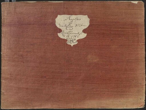 Verzeichnüß der besten Lieder und Galanterie Stüken aus der Speyrischen Blumenlese de Anno 1782. 1783. 1784. [Kopftitel, S.1] (Manuskripttitel) : Register zu den besten Stüken in der Blumenlese de A: 1782, 83 & 84 & 86 [Umschlagtitel]