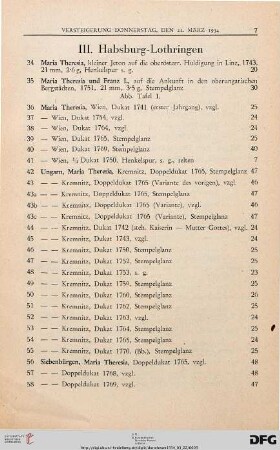III. Habsburg-Lothringen (Nr. 34-247)