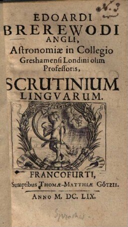Edoardi Brerewodi scrutinium linguarum