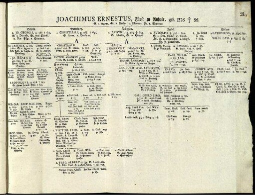 Joachimus Ernestus, Fürst zu Anhalt, geb. 1536 † 86.
