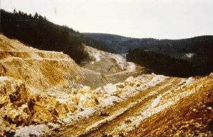 Albaufstieg, Felsaushub