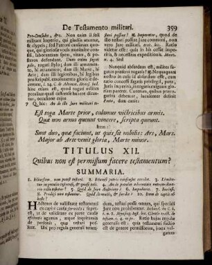 Titulus XII. Quibus non est permissum facere testamentum?