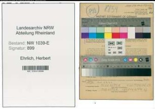 Entnazifizierung Herbert Ehrlich , geb. 26.09.1910 (Arzt)