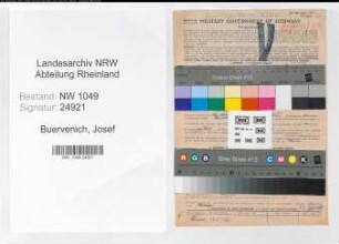 Entnazifizierung Josef Buervenich , geb. 30.10.1901 (Sparkasseninspektor)
