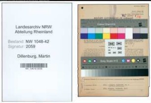 Entnazifizierung Martin Dillenburg , geb. 09.01.1907 (Gleiswerker)