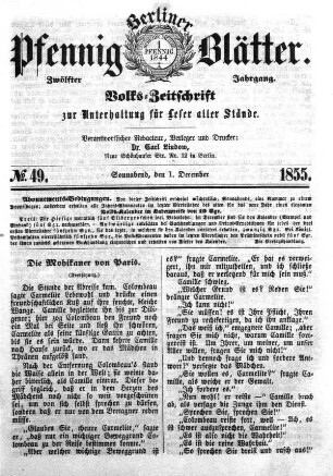No. 49, Sonnabend, den 1. December