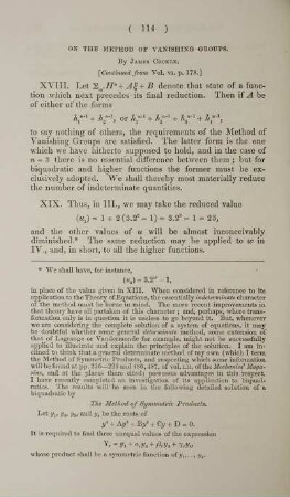 On the method of vanishing groups.