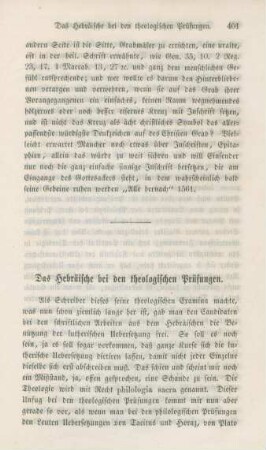 401-404 Das Hebräische bei den theologischen Prüfungen