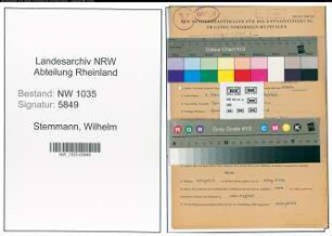 Entnazifizierung Wilhelm Stemmann , geb. 04.02.1885 (Schreiner)