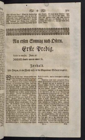 301-316, Am ersten Sonntag nach Ostern
