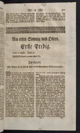 301-316, Am ersten Sonntag nach Ostern