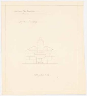 Landhaus Dr. Franz Oppenheim, Berlin-Wannsee: Brunnen, 1:25, zwei Varianten