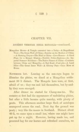 Chapter VII. Journey through inner Mongolia - continued