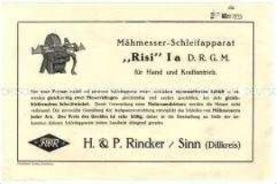 Mähmesser-Schleifapparat