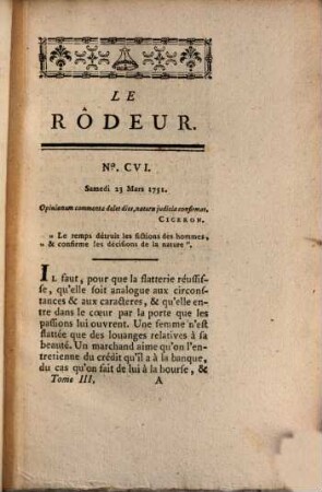 Le rôdeur : trad. de l'anglois. 3. 1786 = Nr. 106 - 159