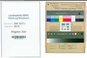Entnazifizierung Karl Wagener , geb. 19.01.1905 (Friseur)