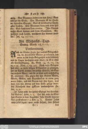 Am Michaelis-Tage. Evang. Matth. 18, 1 - 11.