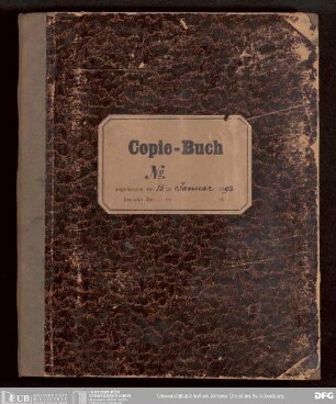 Kopierbuch ausgegangener Briefe, Bd. 4