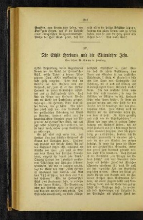 ¬Die¬ Ethik Herbarts und die Sittenlehre Jesu