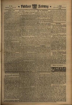 Zweite Ausgabe vom Donnerstag, den 07. April 1910.