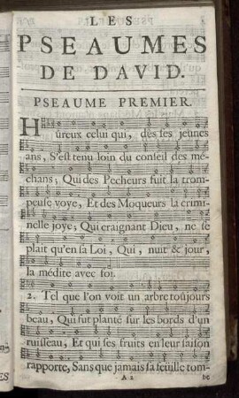 Les Pseaumes de David.