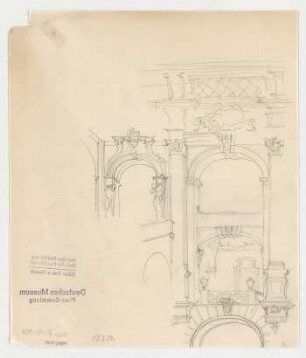 Thiersch, Friedrich von; München; Justizpalast - Treppenhaus (Perspektive)