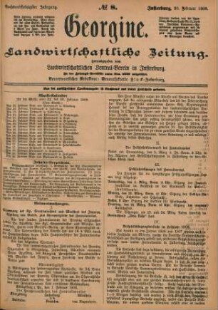 Sechsundsiebzigster Jahrgang. No. 8. Insterburg, 20. Februar 1908.