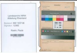 Entnazifizierung Paula Roehr , geb. 08.09.1896 ()