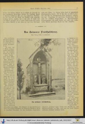 Das Colmarer Friedhofskreuz.