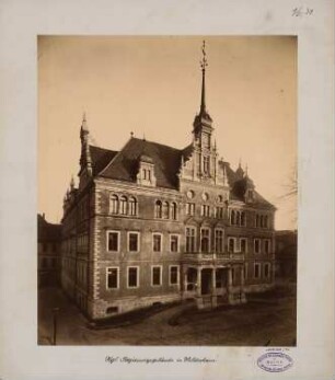 Regierungsgebäude, Hildesheim: Rückansicht vom Domhof