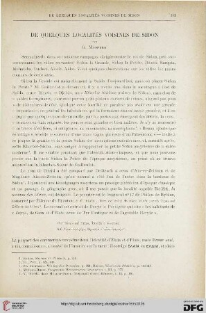 17: De quelques localités voisines de Sidon