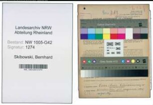 Entnazifizierung Bernhard Skibowski , geb. 19.05.1894 (Glaser)