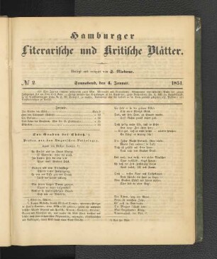 No. 2. 4. Januar 1851