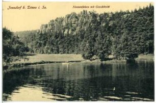 Jonsdorf. Nonnenfelsen mit Gondelteich