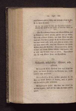 75. Mißgunst, mißgünstig. Gönnen, mißgönnen.
