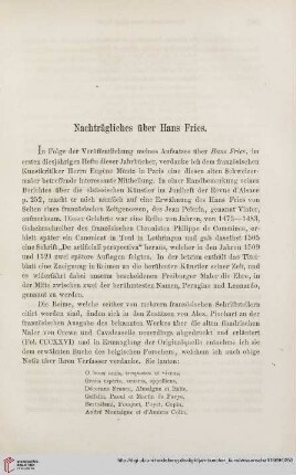 2: Nachträgliches über Hans Fries