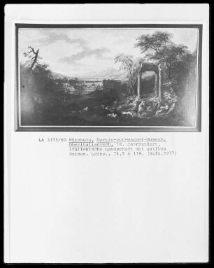 Italienische Landschaft mit antiken Ruinen