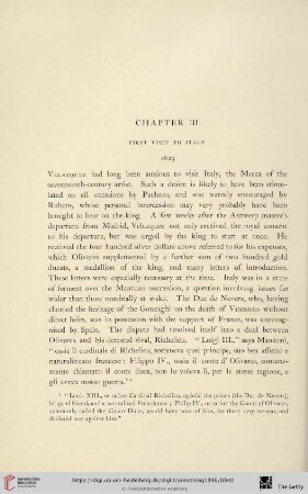 Chapter III: First visit to Italy, 1629