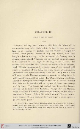 Chapter III: First visit to Italy, 1629