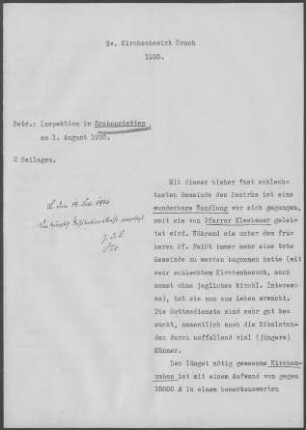 Grabenstetten: Inspektionsbericht 1935