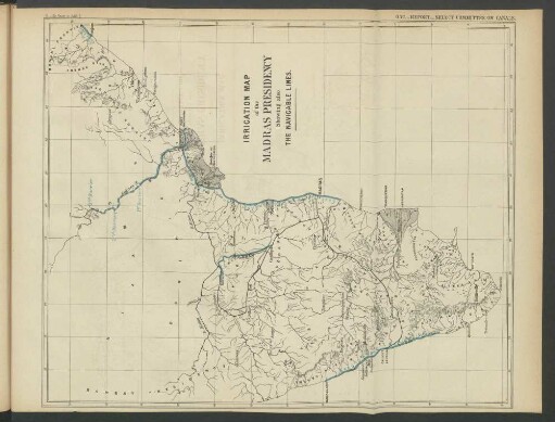 Irrication Map of the Madras Presidency Showing also the navicable lines.